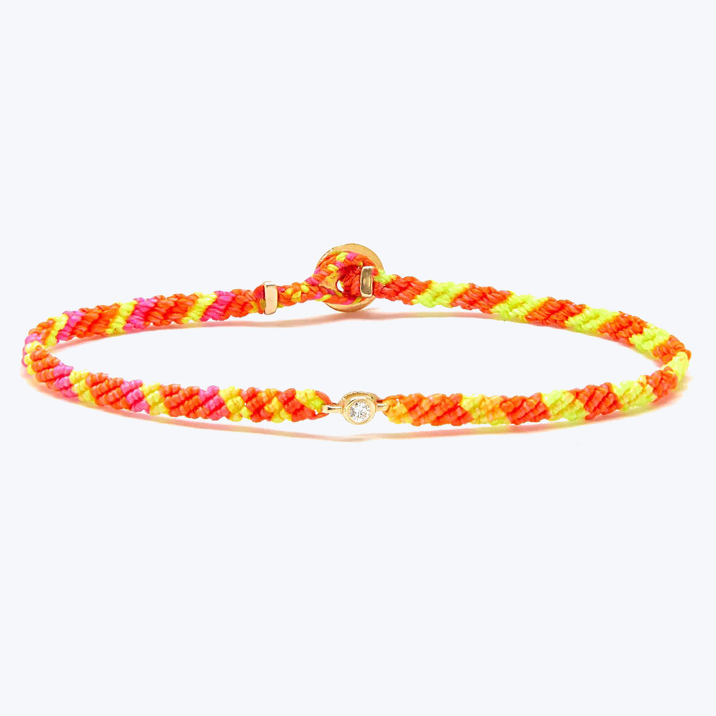 Classic Diamond Bracelet in Rainbow Stripe Default Title