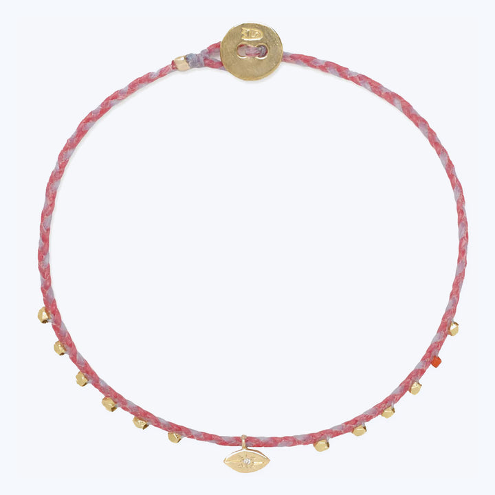 Easygoing Diamond Eye Charm Bracelet in Hot Pink & Sky