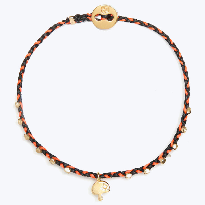 Easygoing Diamond Shroom Charm Bracelet in Black & Neon Red Default Title