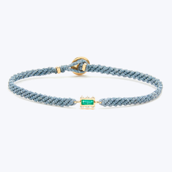 Emerald Mosaic Charm Macrame Bracelet Default Title
