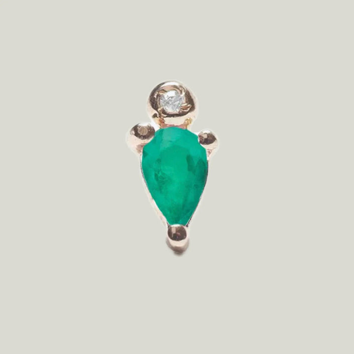 Droplet Stud with Emerald Default Title