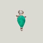 Droplet Stud with Emerald Default Title