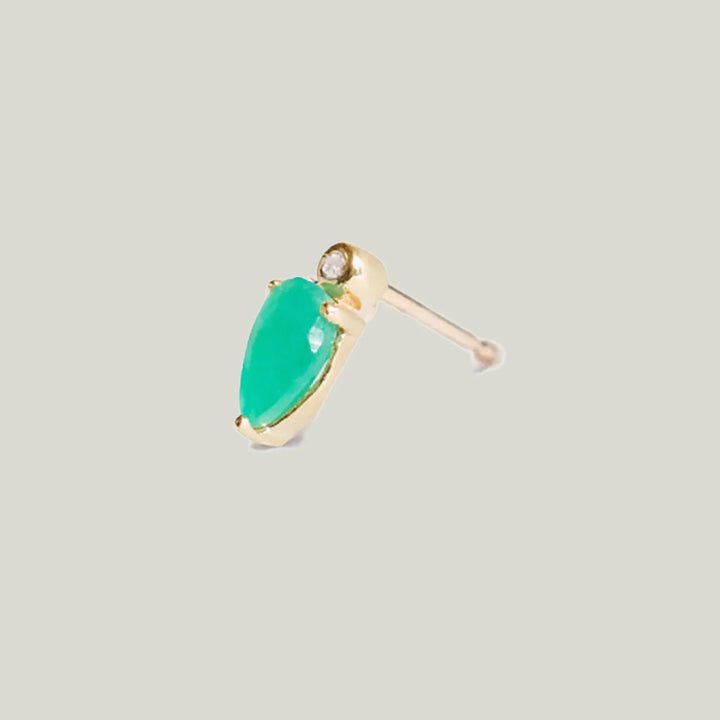 Droplet Stud with Emerald Default Title