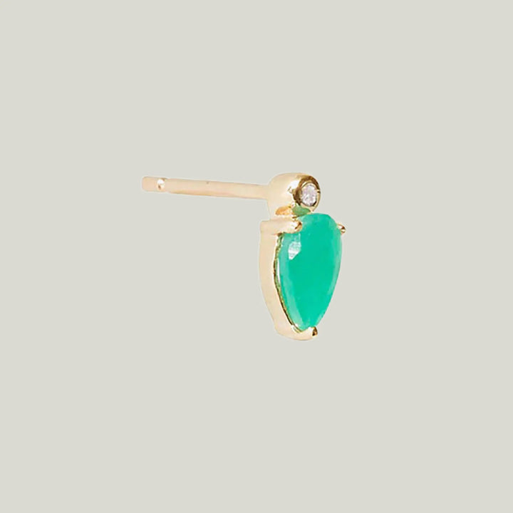 Droplet Stud with Emerald Default Title