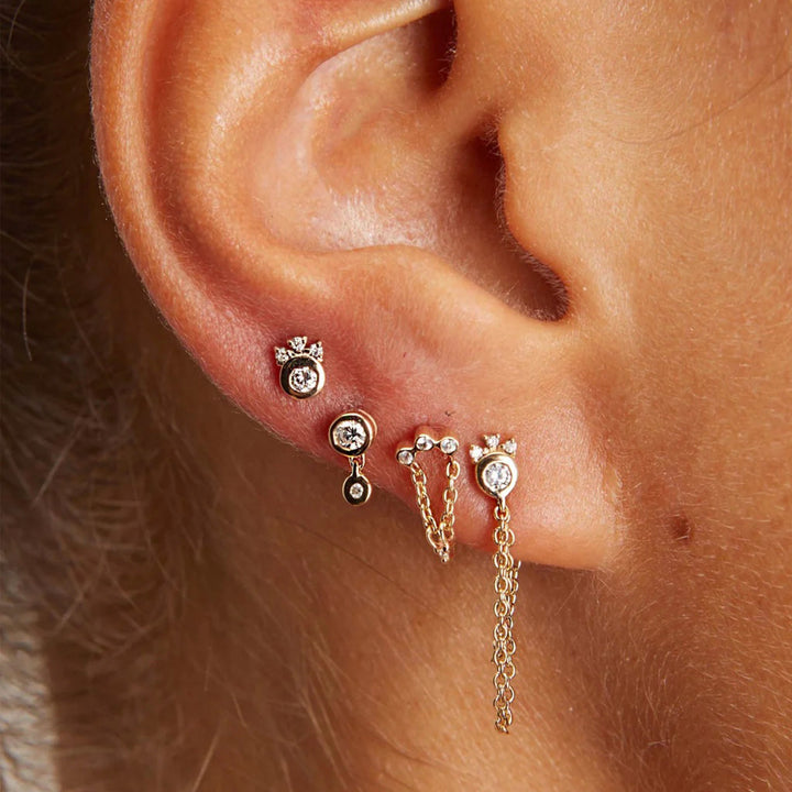 Bezel Stud with Diamond Default Title