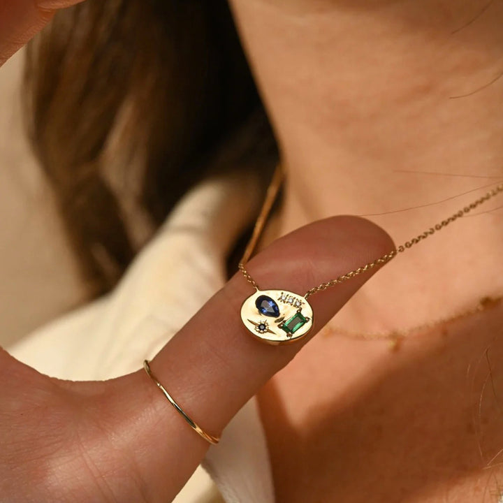 Blue Night Market Signet Necklace Default Title