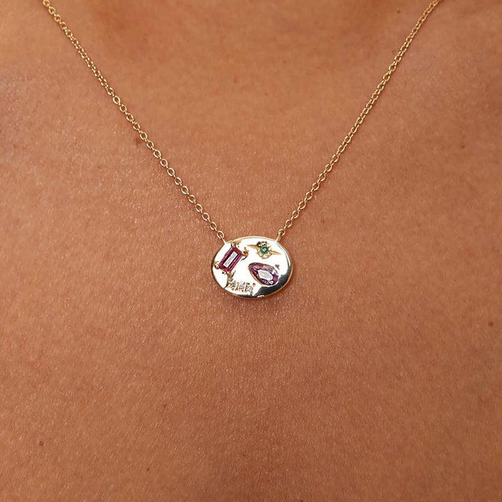 Pink Night Market Signet Necklace Default Title