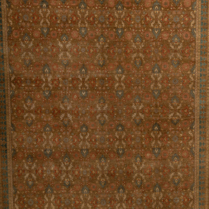 Gold Traditional Wool Rug - 11'7" x 18'1"