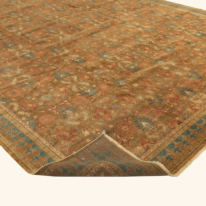 Gold Traditional Wool Rug - 11'7" x 18'1"