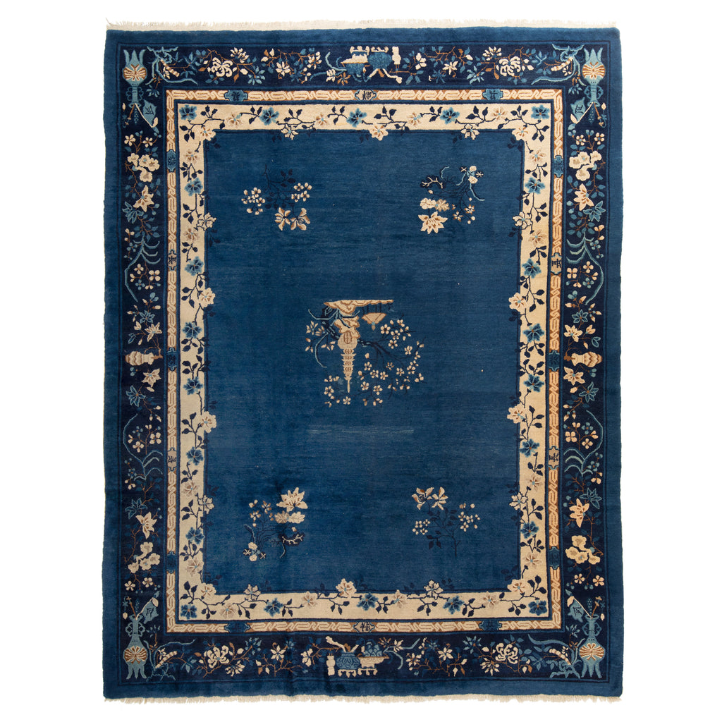 Blue Traditional Wool Rug - 8'3" x 11'11"