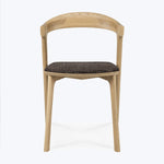 Upholstered Bok Side Chair Dark Brown