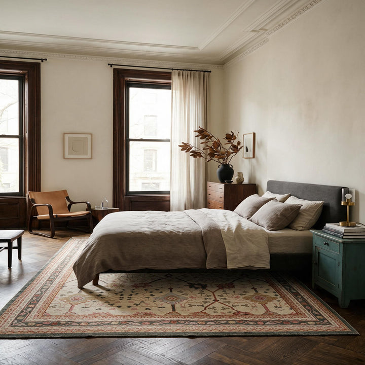 Brown Traditional Silk Rug - 9' x 12'3"