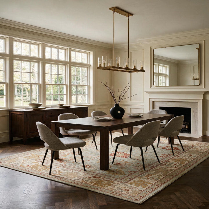 Beige Traditional Silk Rug - 8'11" x 11'11"