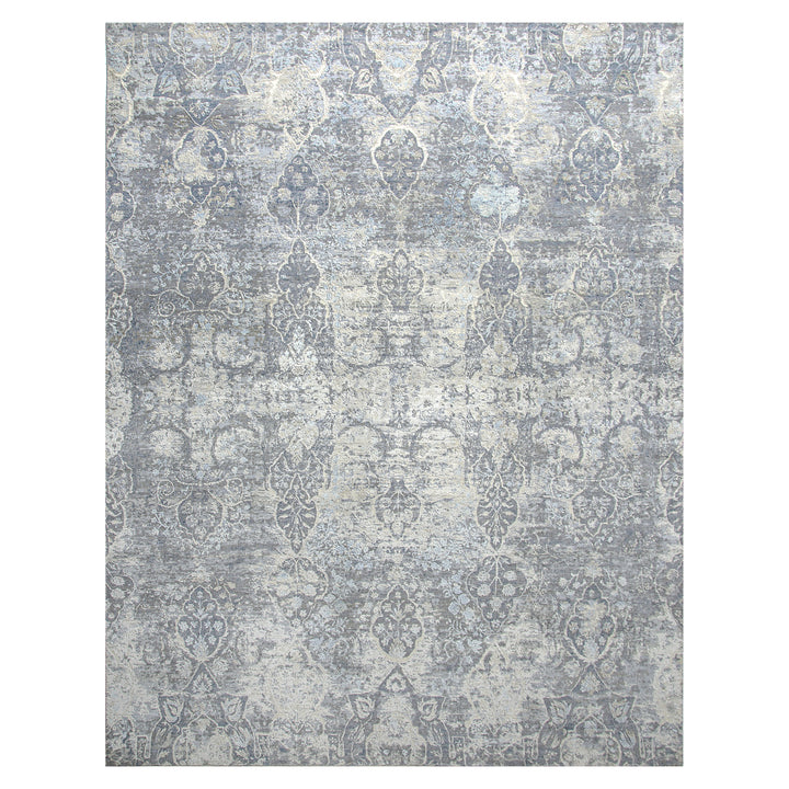 Transitional Wool & Silk Rug - 9' x 12'2" Default Title