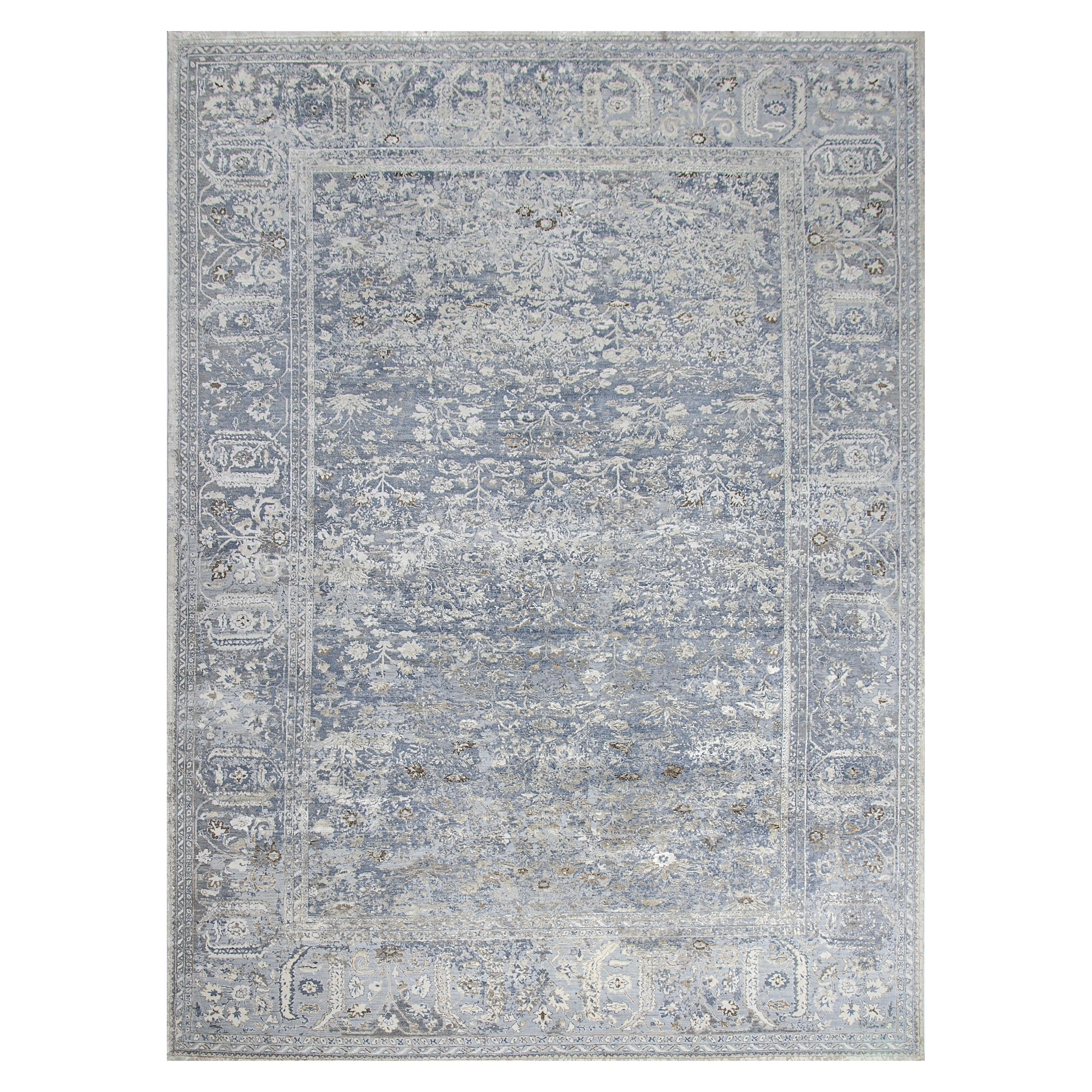 Transitional Wool & Silk Rug - 9'11" x 14'1" Default Title