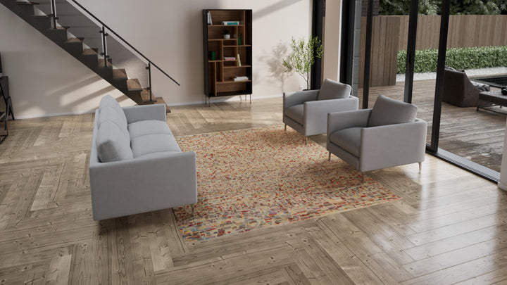 Multicolored Moroccan Wool Rug - 8' x 9'11"