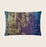 Brushstroke Velvet Lumbar Pillow, Peacock