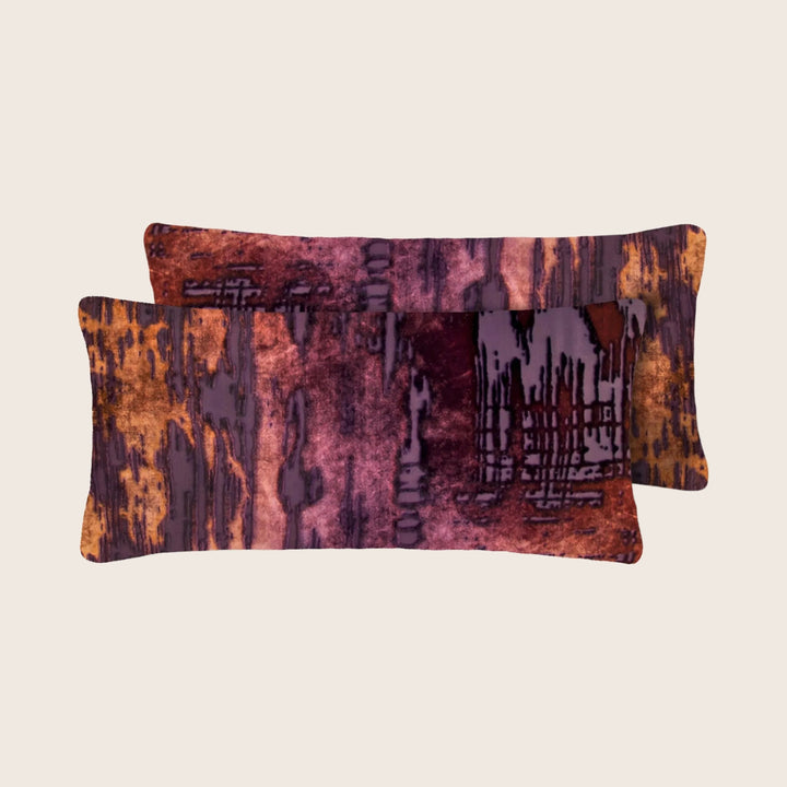 Mini Brushstroke Velvet Pillows, Set of 2