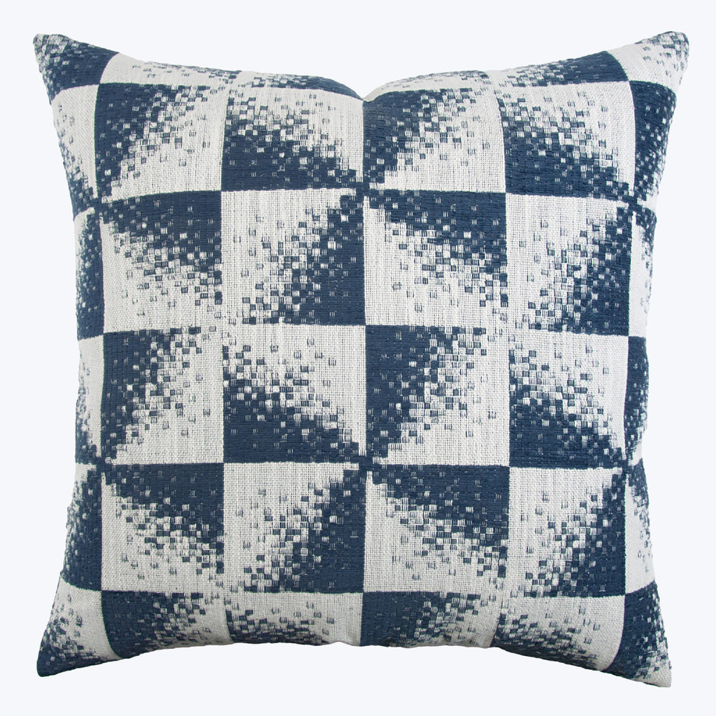 Checkmate Indoor/Outdoor Pillow, Navy 21"x21"x5"