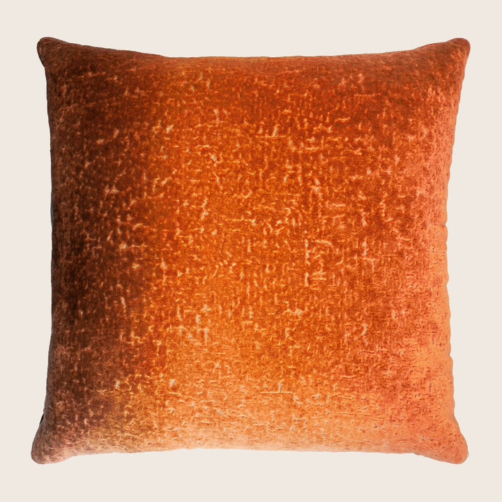 Coral Reef Velvet Pillow, Rust