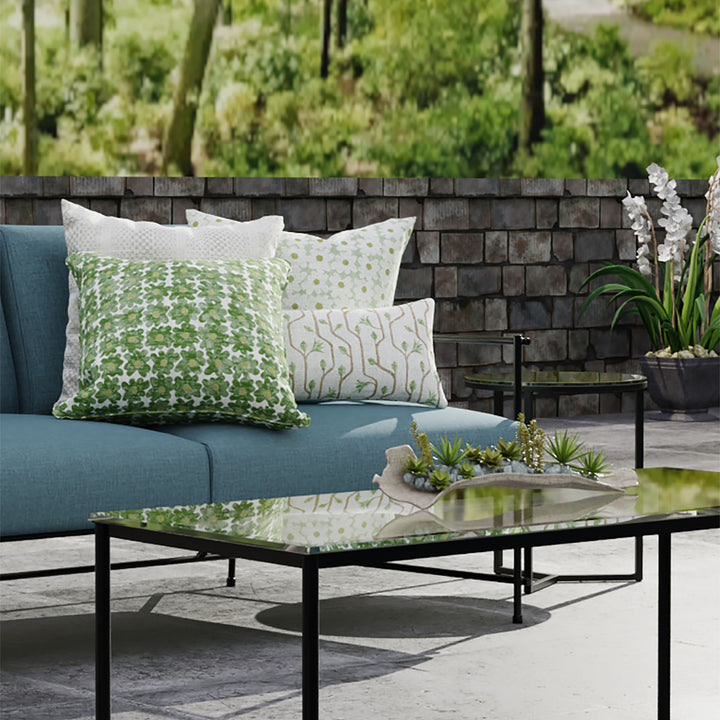 Craftsman Indoor/Outdoor Pillow, Avocado 21"x21"x5"