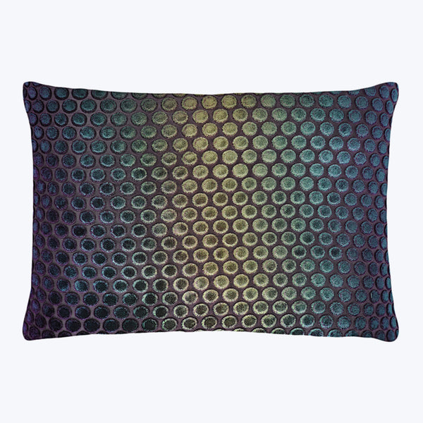 Dots Velvet Lumbar Pillow, Peacock Default Title