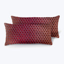 Set of 2 Mini Dots Velvet Pillows, Wildberry Default Title