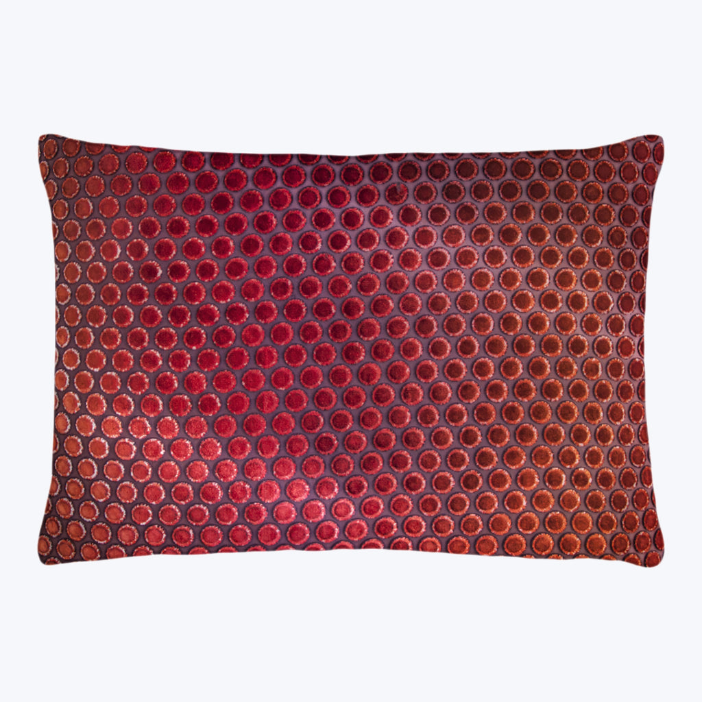 Dots Velvet Lumbar Pillow, Wildberry Default Title