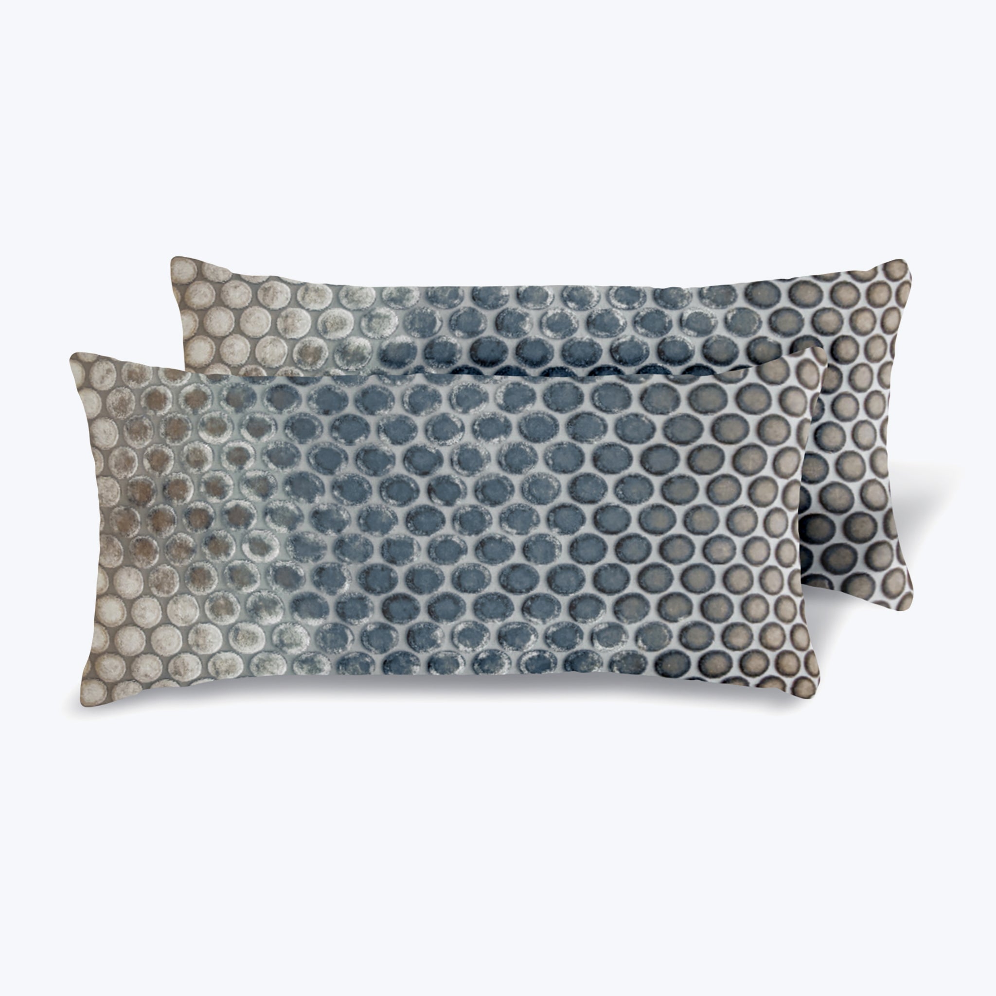 Set of 2 Mini Dots Velvet Pillows, Gunmetal Default Title