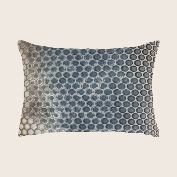Dots Velvet Pillow, Gunmetal