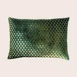 Dots Velvet Pillow, Evergreen