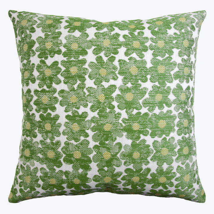 Daisy Indoor/Outdoor Pillow, Avocado 21"x21"x5"