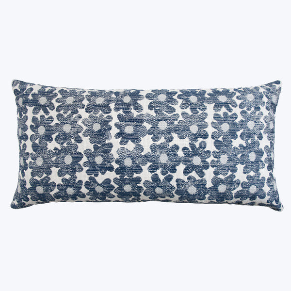 Daisy Indoor/Outdoor Lumbar Pillow, Navy Default Title