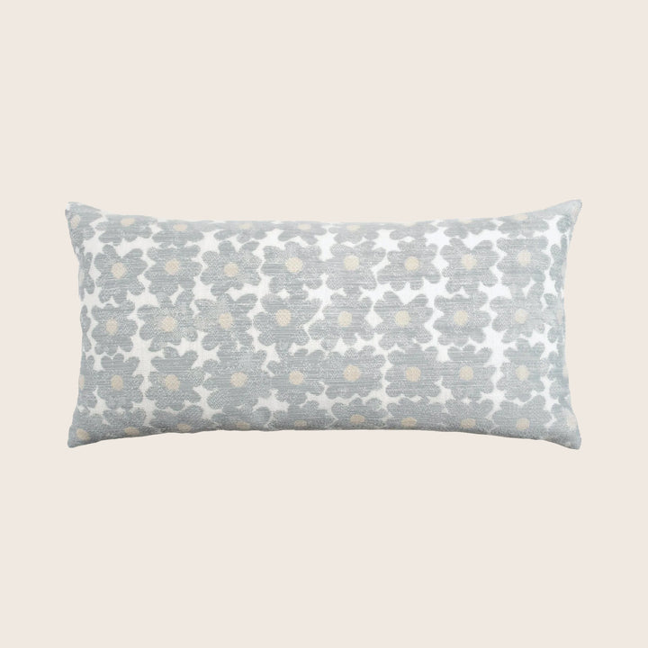 Daisy Indoor/Outdoor Lumbar Pillow, Pebble