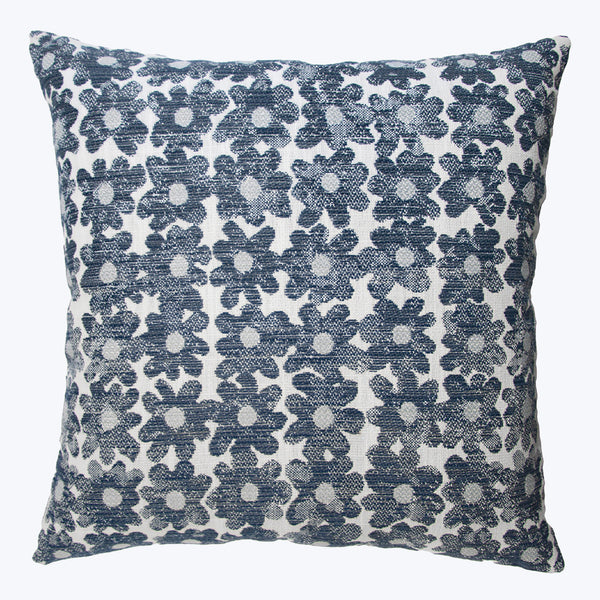 Daisy Indoor/Outdoor Pillow, Navy 21"x21"x5"