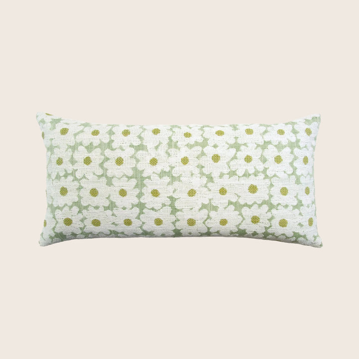 Daisy Indoor/Outdoor Lumbar Pillow, Pear