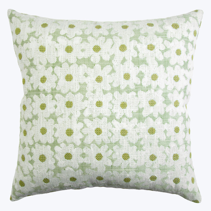 Daisy Indoor/Outdoor Pillow, Pear 21"x21"x5"