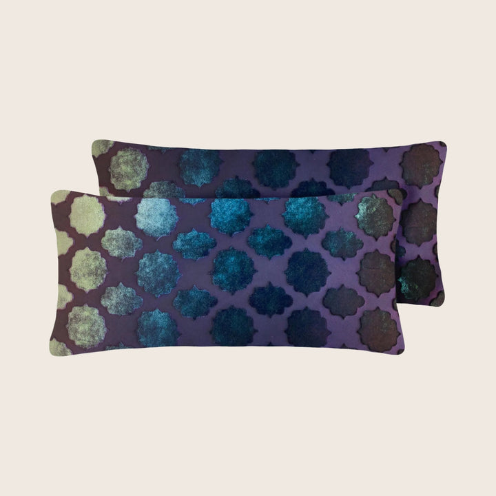 Mod Fretwork Velvet Pillow, Set of 2