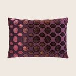 Mod Fretwork Velvet Pillow, Wildberry
