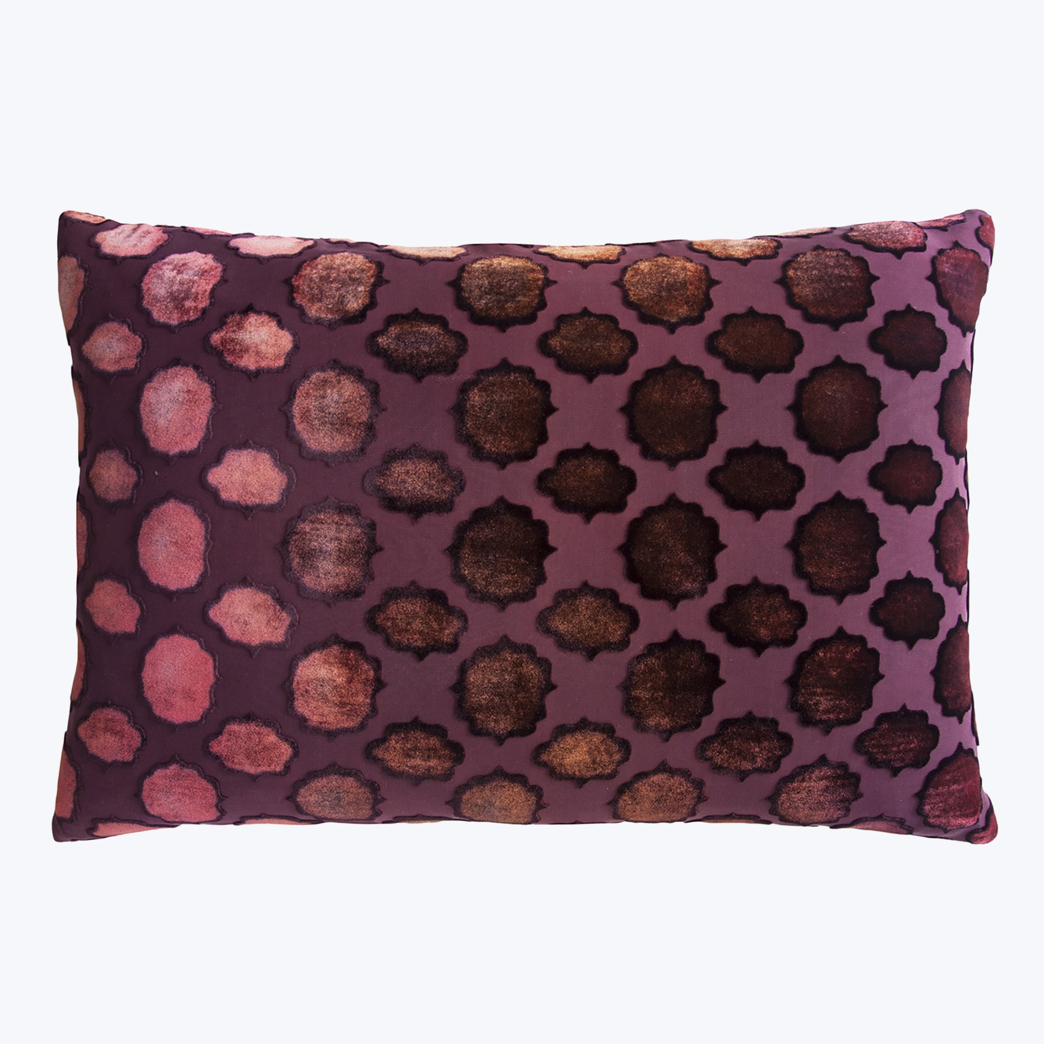 Mod Fretwork Velvet Lumbar Pillow, Wildberry Default Title