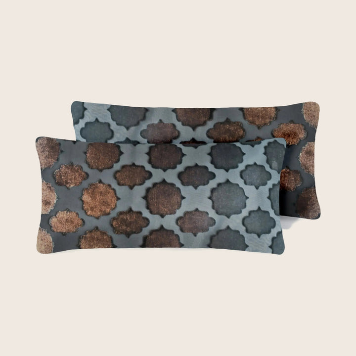 Mod Fretwork Velvet Pillow, Set of 2
