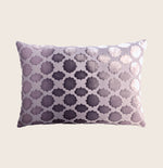 Mod Fretwork Velvet Pillow, Thistle