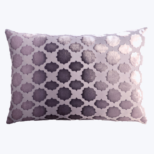 Mod Fretwork Velvet Lumbar Pillow, Thistle Default Title