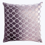 Mod Fretwork Velvet Pillow, Thistle 22" x 22"