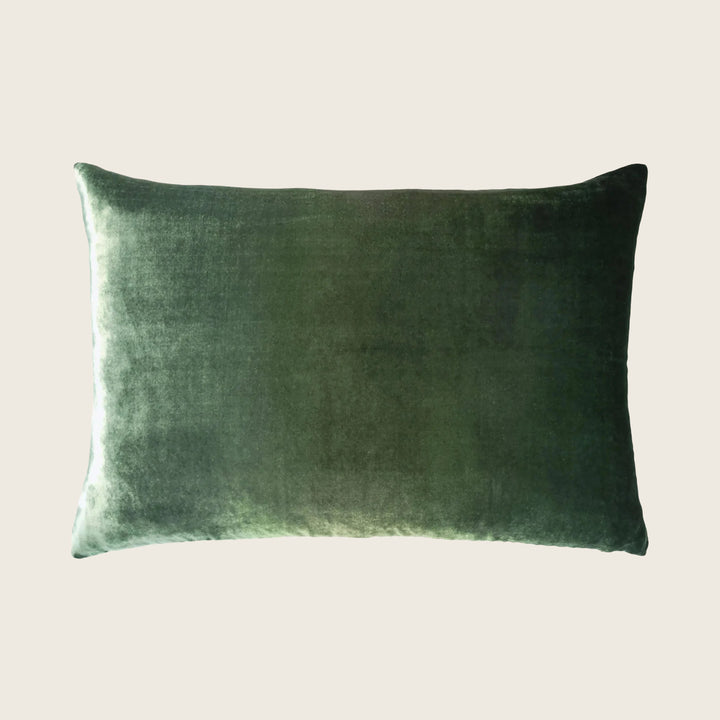 Ombre Velvet Pillow, Evergreen