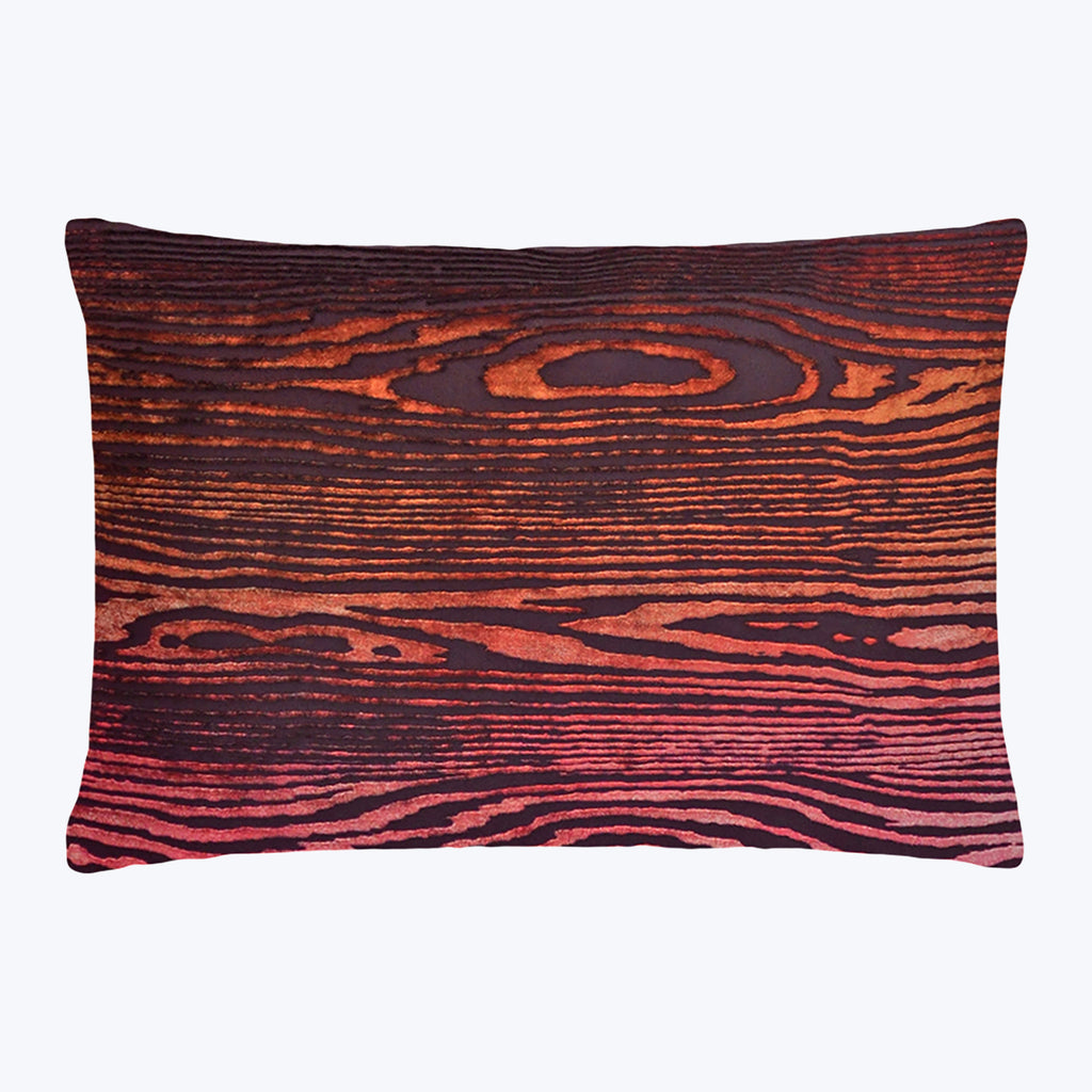 Woodgrain Velvet Lumbar Pillow, Wildberry Default Title