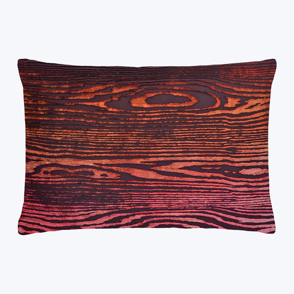Woodgrain Velvet Lumbar Pillow, Wildberry Default Title