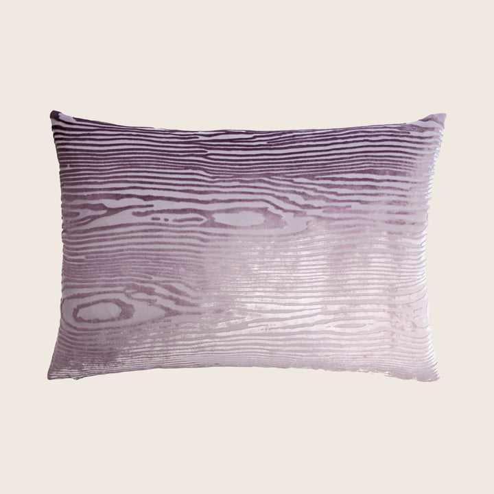 Woodgrain Velvet Pillow, Thistle