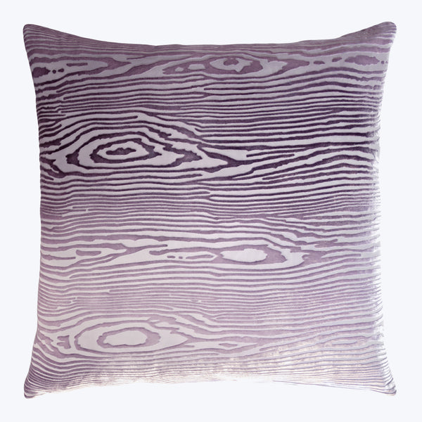 Woodgrain Velvet Pillow, Thistle 22" x 22"