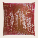 Metallic Willow Velvet Pillow, Wildberry 22" x 22"